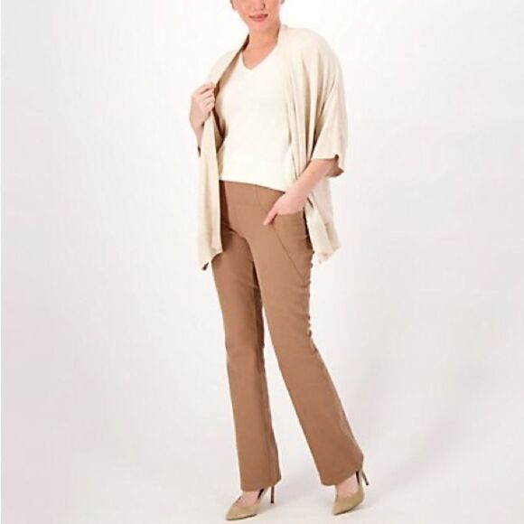 Women with Control Prime Stretch Demin Le Petite Flair Pants - Picture 3 of 5
